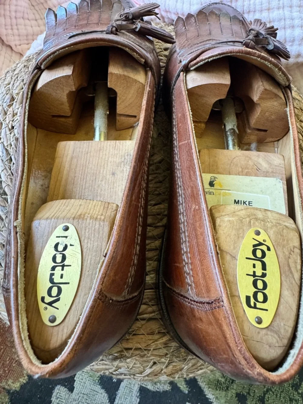 Amazing vintage FootJoy Brown Leather Tassel Kiltie Loafers - Men's Italian - Picture 3 of 9